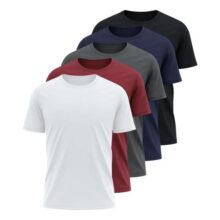 Kit 5 Camisetas Básicas Masculina Dry Fit Lisa Tradicional