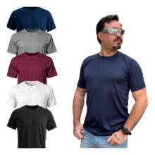 Kit 5 Camisetas Básicas Masculina Dry Fit Treino Academia