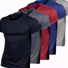 Kit 5 Camisetas Dry Fit Anti Suor – Linha Premium Uv 889