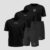 Kit 5 Peças All Black Dry 3 Camisetas E 2 Bermudas Alpha