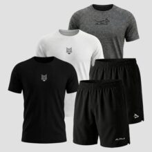 Kit 5 Peças Dry 3 Camisetas E 2 Bermudas Alpha