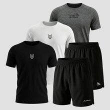 Kit 5 Peças Dry 3 Camisetas E 2 Bermudas Alpha