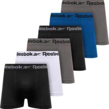 Kit 6 Cuecas Boxer Reebok Sem Costura Microfibra Original