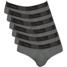 Kit 6 Cuecas Zorba Slip Plus 716 Chumbo