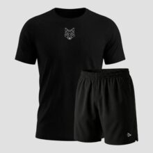 Kit Bermuda + Camiseta Lobo Dry Fitness Alpha