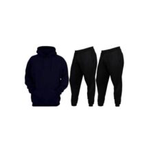Kit Blusa De Frio Canguru Com Capuz e 2 Calça Jogger Moletom