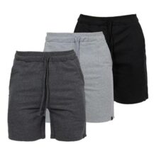 Kit C/ 3 Bermudas De Moletom Masculina Academia / Casual