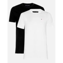 Kit Camisetas Tommy Hilfiger Essential Preta/branca 2un