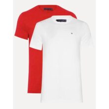 Kit Camisetas Tommy Hilfiger Essential Vermelha/branca