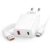 Kit Carregador Turbo QC 3.0 com Cabo Tipo-C, Carregamento Rápido Compatível com I.phone, Android, Xiaomi e Tablets Fonte USB-A e USB-C Bivolt 40W