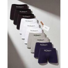 Kit Com 10 Cuecas Boxer Seamless Masculina Zorba
