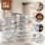 Kit com 10 Potes Vidro Hermético 370ml