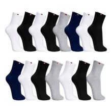 Kit com 15 Pares Meias Sport Algodão Cano Alto Sandrini