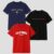Kit com 3 Camisetas Algodão Milano Paris Califórnia