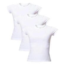 Kit Com 3 Camisetas Femi 4fv41aen Básicas Em Algodão Hering