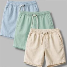 Kit com 3 Shorts Linho Verão