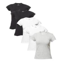 Kit Com 5 Camisetas Básicas Feminina Hering