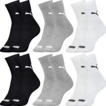 Kit com 6 Pares de Meias Puma Cano Médio