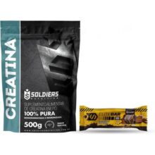 Kit: Creatina 500g + Barrinha Elitebar Pão de Mel 10g Soldiers Nutrition