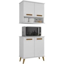 Kit de Cozinha Mavi – Balcão + Armário Aéreo para Transformar Sua Cozinha (Branco)