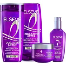 Kit Elseve Collagen Lifter Shampoo Condicionador Máscara Leave-in