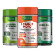 Kit Morosil + Quitosana E Psyllium + Spirulina – Denavita Morosil 30 Caps – Spirulina 30 Caps – Quitosana E Psyllium 60 Caps – Denavita.