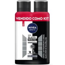 Kit NIVEA Desodorante Aerosol Men Black&White Invisible – 2 unidades