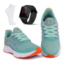 Kit Tênis Feminino Academia + Relógio Digital Led + Meia