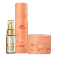 Kit Wella Professionals Invigo Nutri-enrich + Oil Reflection (Shampoo, Máscara e Óleo Capilar)