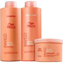 Kit Wella Professionals Invigo Nutri-Enrich – Shampoo 1000ml + Condicionador 1000ml + Máscara 500ml