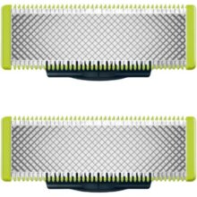 Lâminas de reposição originais Philips OneBlade, para barbeador e aparador elétrico OneBlade, aço inoxidável durável, raspar, aparar e contornar, pacote com 2, modelo QP220/51