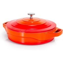 LE COOK Caçarola Baixa 24cm Cerâmica Indução Antiaderente Premium – Alumínio de Alta Densidade, Revestimento Saudável Livre de PFOA, Cozimento Uniform