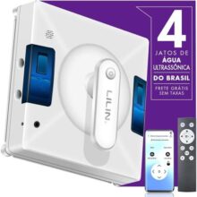 Lilin YW509 Robô de Limpeza de Janelas com Quatro Bicos Ultrassônicos, Bivolt, Design Compacto, Sistema de proteção multinível, Planejamento inteligente de caminho, 3 modos de limpeza, Do Brasil