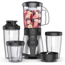 Liquidificador Actimix To Go Inox Com Jarra Portátil Limpa Fácil, 3 Copos Extras e 2 Velocidade LQ01-127V