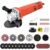 Lixadeira Esmerilhadeira Angular,Potente e Versatil,Esmerilhadeira Lixadeira Angular Profissional Disco Corte Desbaste 750W 11000rpm 115mm com Empunhadura Auxiliar, para Trabalhos de Corte e Desbaste