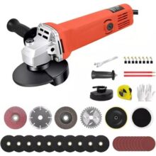 Lixadeira Esmerilhadeira Angular,Potente e Versatil,Esmerilhadeira Lixadeira Angular Profissional Disco Corte Desbaste 750W 11000rpm 115mm com Empunhadura Auxiliar, para Trabalhos de Corte e Desbaste