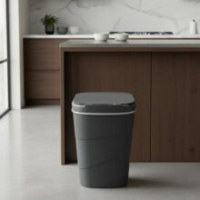 Lixeira Antiodor Com Sensor Inteligente Abre Fácil Cesto 17l Cinza