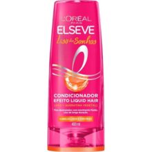 L’Oréal Paris Elseve Liso dos Sonhos Condicionador com Efeito Liquid Hair Enriquecido com AHA e Queratina Vegetal para Alinhamento Capilar e Brilho In