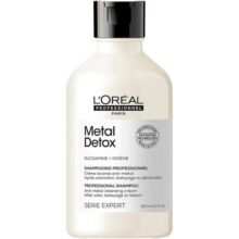 L’Oréal Professionnel Shampoo Metal Detox, para maciez, brilho & sedosidade, maior durabilidade da cor, para cabelos coloridos e danificados, 300ml