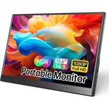 LucZeng Monitor Portatil 15,6”, FHD 1080P Extensor de Monitor Com USB C Dupla/HDMI, Segunda de Notebook Extensor De Tela, Ultra-Slim e portátil, Adequado para Viagens, Casa, Trabalho/Jogos