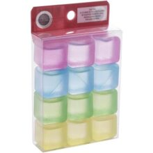 LYOR – Conjunto 12 Cubos de Gelo Reutilizável de Plástico Colorido 25cm