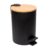 LYOR – Lixeira Redonda De Metal Com Pedal e Tampa Em Bambu Preta 3L