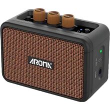M-VAVE Amplificador Mini para Guitarra Elétrica : 5W Portátil com Bluetooth 5.3 2 Canais (Clean/Overdrive) Bateria Recarregável 7h – Som P