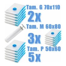 Magnow Pack Sacos A Vácuo Kit 10 Unidades Com Bomba Reutilizável