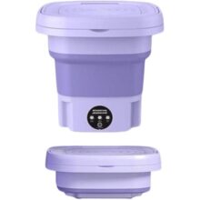 Máquina de Lavar Portátil, 11L, 3 Velocidades, Dobrável (roxa)