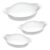Marinex conjunto de assadeiras oval opaline 3 peças branco