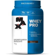 Max Titanium Whey Pro Pote 1kg – Sabor Chocolate