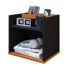 Mesa De Cabeceira Compacta Com Prateleira Bella Quarto