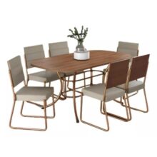 Mesa de Jantar Carraro Fênix com 6 Cadeiras