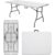 Mesa Dobrável Vira Maleta Com Alça Portátil 1.80m Para Camping Pesca Jardim Área Externa Ou Interna Salão De Festas Gourmet Luvinco (Branco)